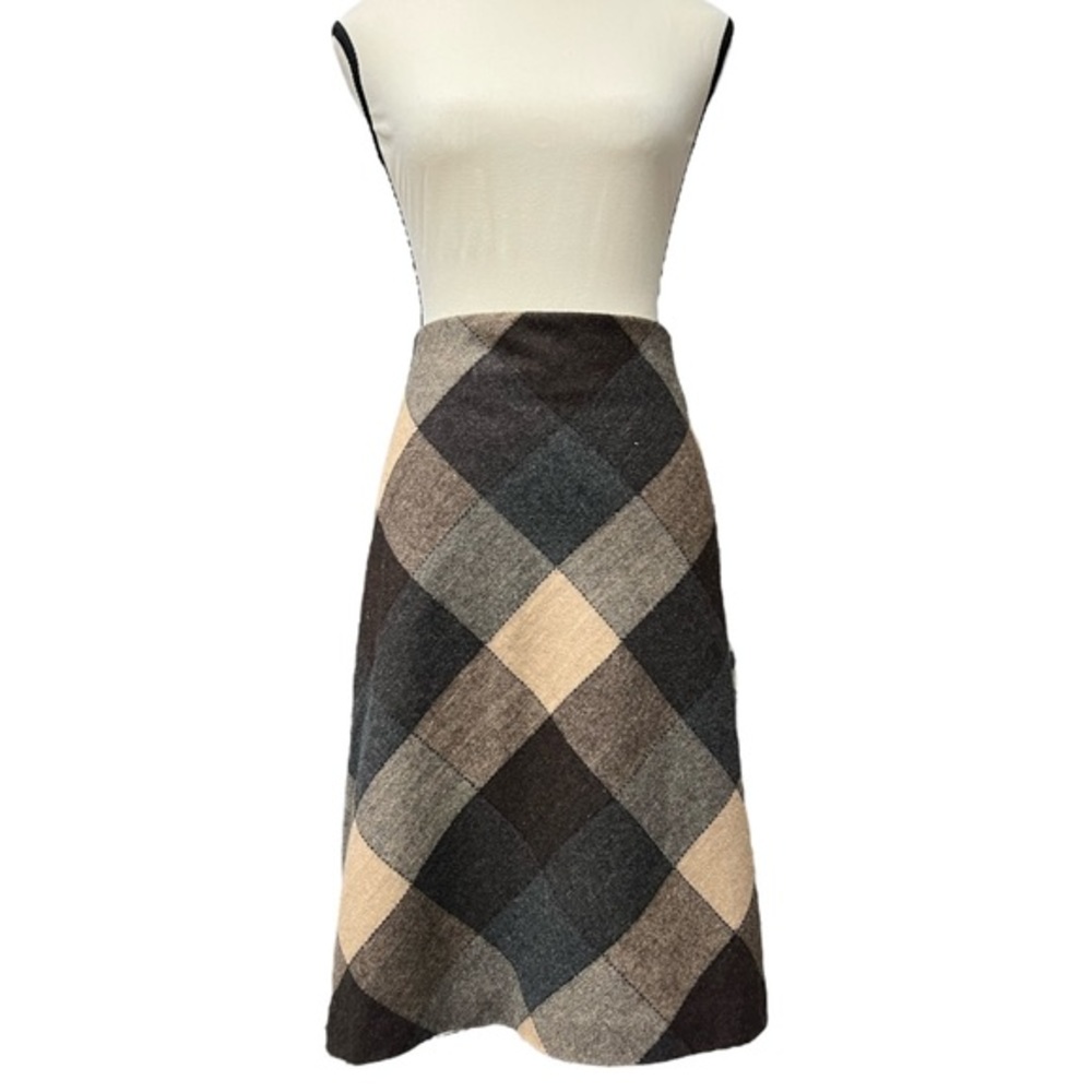 GAP Plaid Mini Skirt in Black, Brown & Cream - Picture 12 of 12